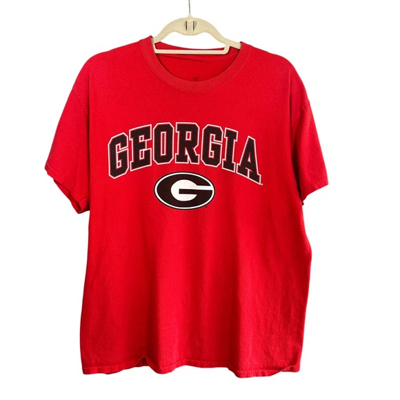 Fanatics Georgia‎ Bulldogs T-Shirt NCAA Football Graphic Tee Red Large - Picture 1 of 3